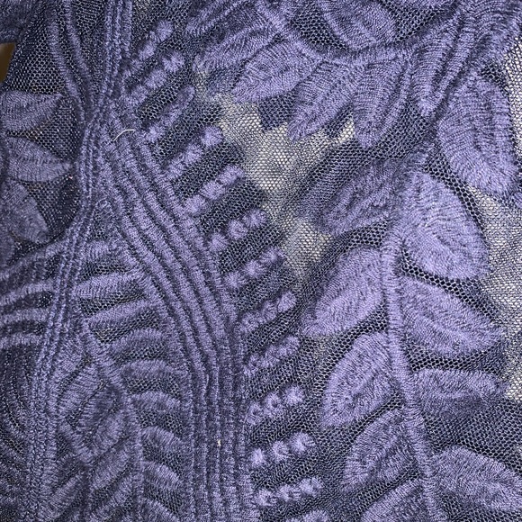 Sheer navy blue top. Size small. - Picture 6 of 10